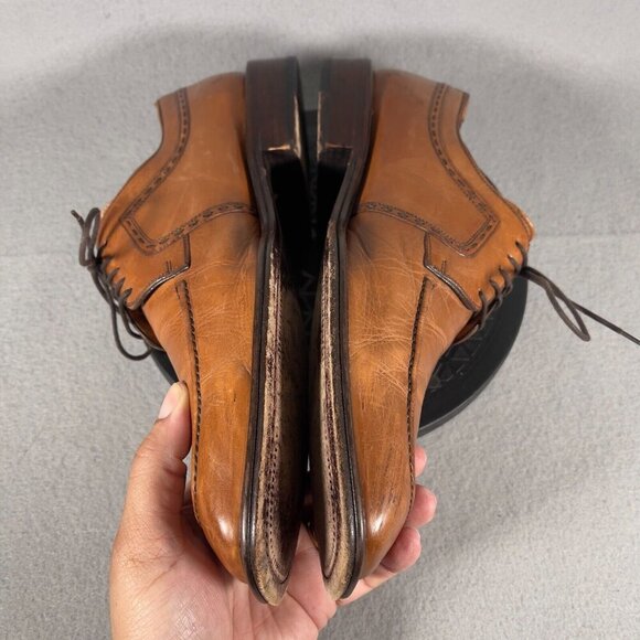 Magnanni Derby Dress Shoe Brown Leather Square Toe Mens Size 10 main image 2